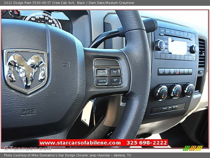 Black / Dark Slate/Medium Graystone 2012 Dodge Ram 3500 HD ST Crew Cab 4x4