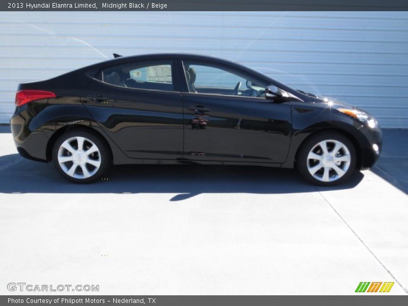Midnight Black / Beige 2013 Hyundai Elantra Limited