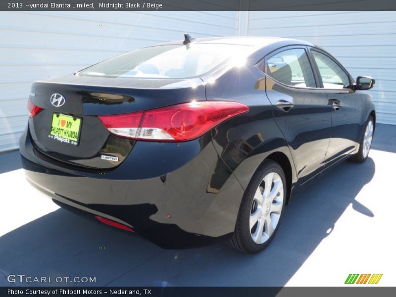 Midnight Black / Beige 2013 Hyundai Elantra Limited
