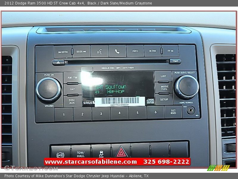Black / Dark Slate/Medium Graystone 2012 Dodge Ram 3500 HD ST Crew Cab 4x4