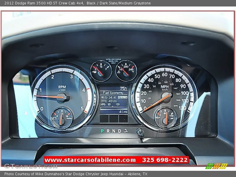 Black / Dark Slate/Medium Graystone 2012 Dodge Ram 3500 HD ST Crew Cab 4x4