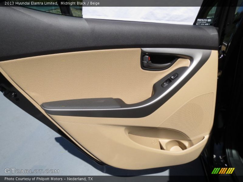Midnight Black / Beige 2013 Hyundai Elantra Limited