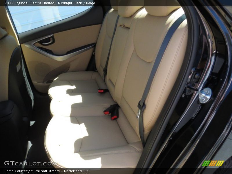 Midnight Black / Beige 2013 Hyundai Elantra Limited