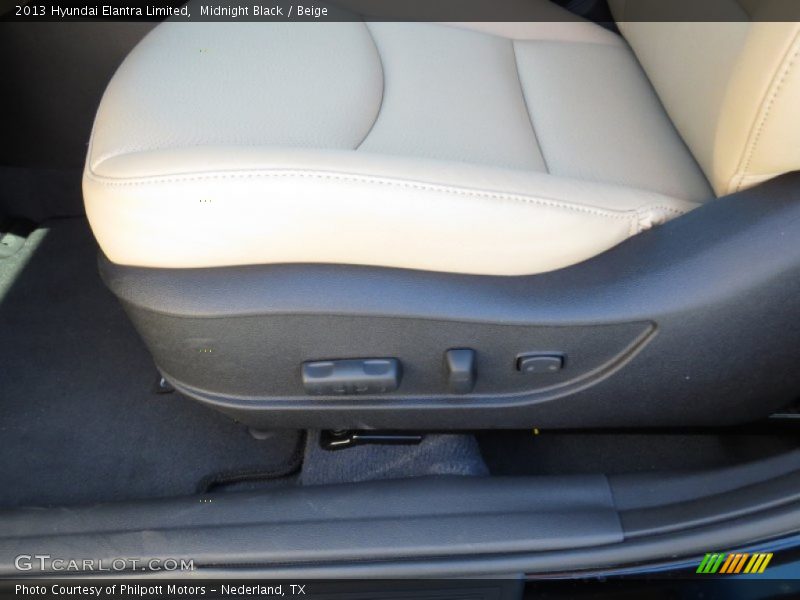 Midnight Black / Beige 2013 Hyundai Elantra Limited