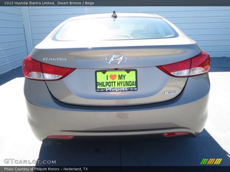 Desert Bronze / Beige 2013 Hyundai Elantra Limited