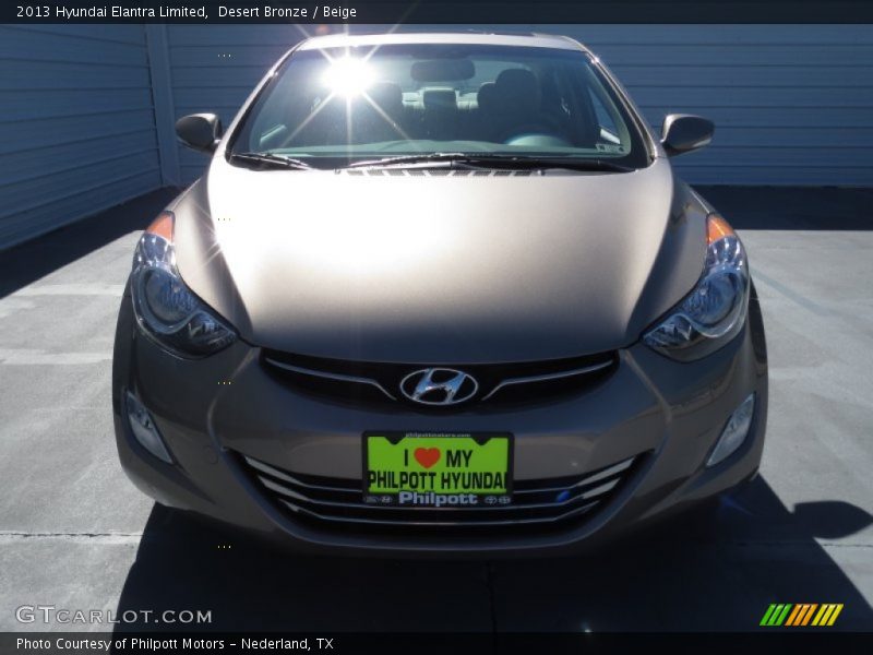 Desert Bronze / Beige 2013 Hyundai Elantra Limited