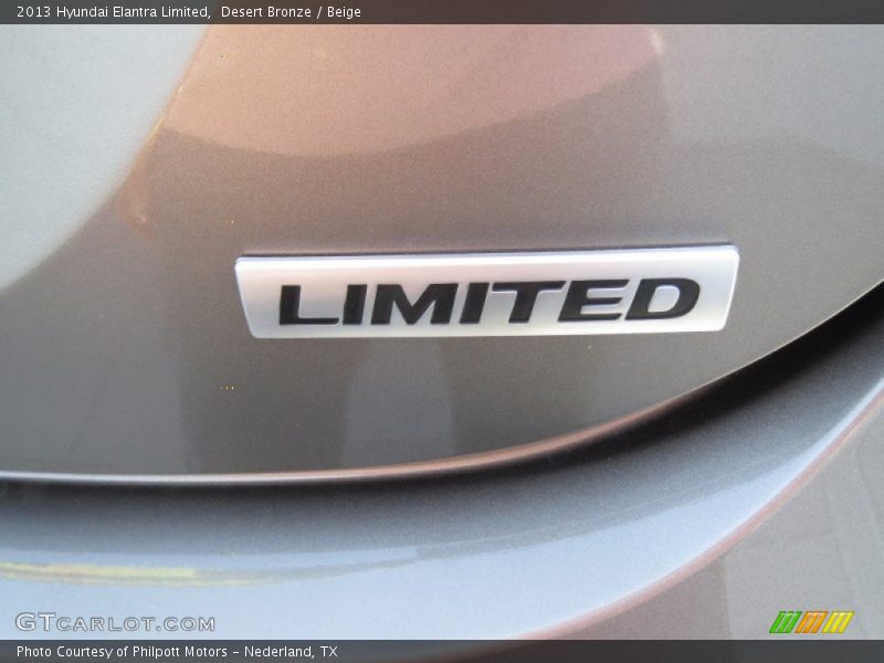 Desert Bronze / Beige 2013 Hyundai Elantra Limited