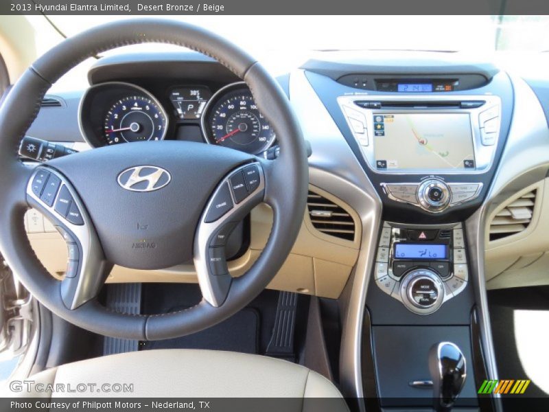 Desert Bronze / Beige 2013 Hyundai Elantra Limited