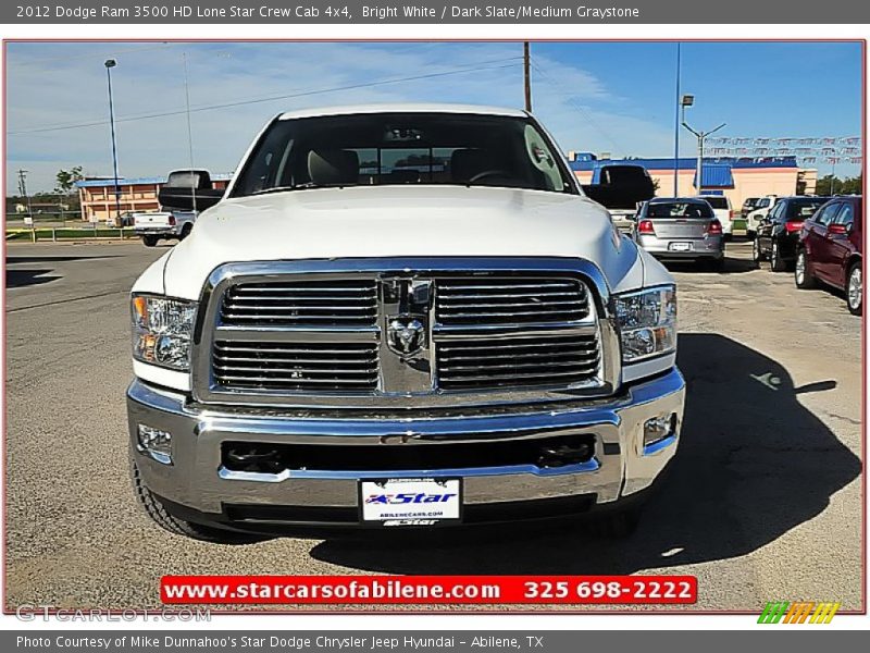 Bright White / Dark Slate/Medium Graystone 2012 Dodge Ram 3500 HD Lone Star Crew Cab 4x4