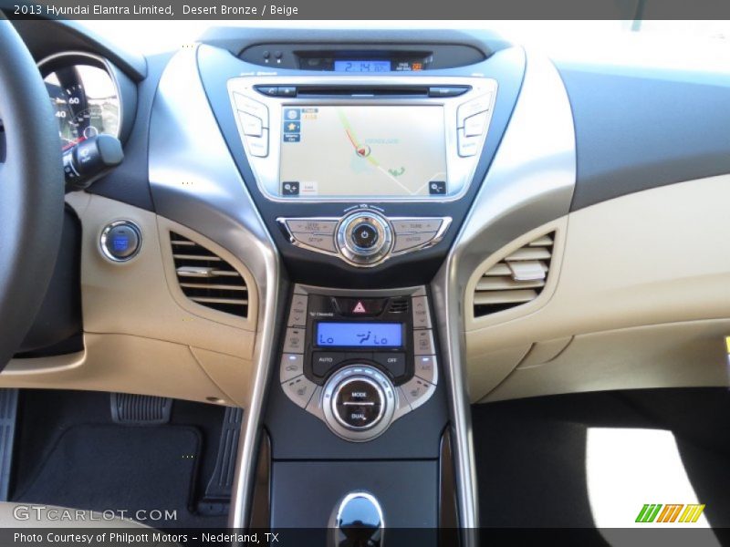 Desert Bronze / Beige 2013 Hyundai Elantra Limited