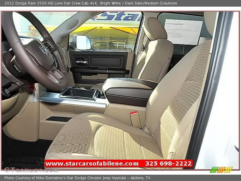 Bright White / Dark Slate/Medium Graystone 2012 Dodge Ram 3500 HD Lone Star Crew Cab 4x4