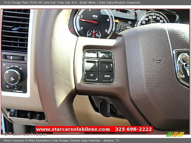 Bright White / Dark Slate/Medium Graystone 2012 Dodge Ram 3500 HD Lone Star Crew Cab 4x4