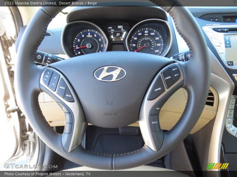 Desert Bronze / Beige 2013 Hyundai Elantra Limited