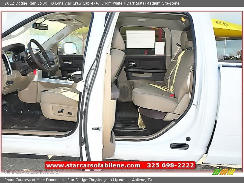 Bright White / Dark Slate/Medium Graystone 2012 Dodge Ram 3500 HD Lone Star Crew Cab 4x4