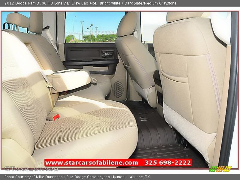 Bright White / Dark Slate/Medium Graystone 2012 Dodge Ram 3500 HD Lone Star Crew Cab 4x4