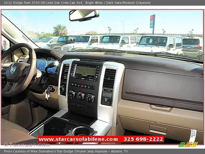Bright White / Dark Slate/Medium Graystone 2012 Dodge Ram 3500 HD Lone Star Crew Cab 4x4