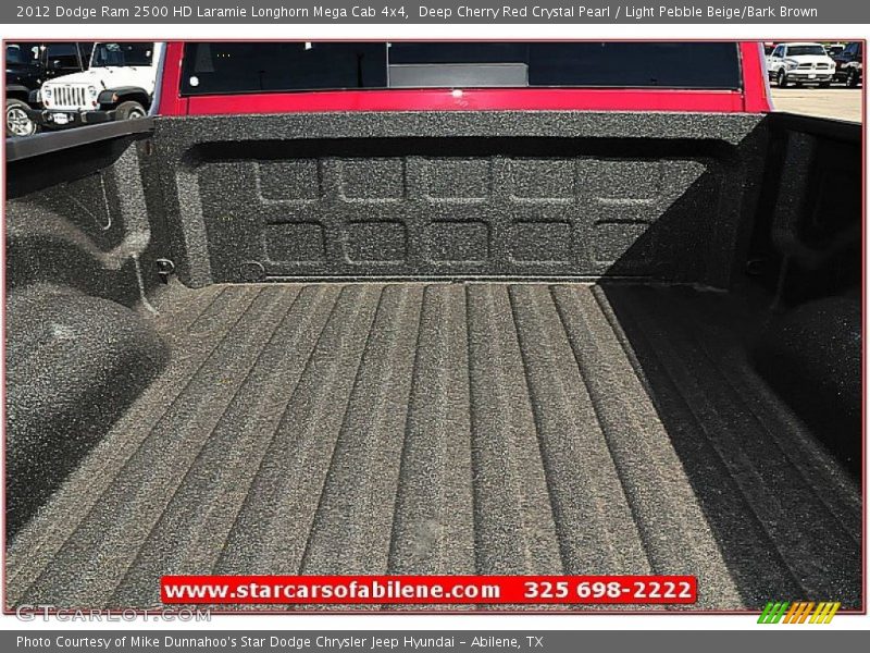 Deep Cherry Red Crystal Pearl / Light Pebble Beige/Bark Brown 2012 Dodge Ram 2500 HD Laramie Longhorn Mega Cab 4x4