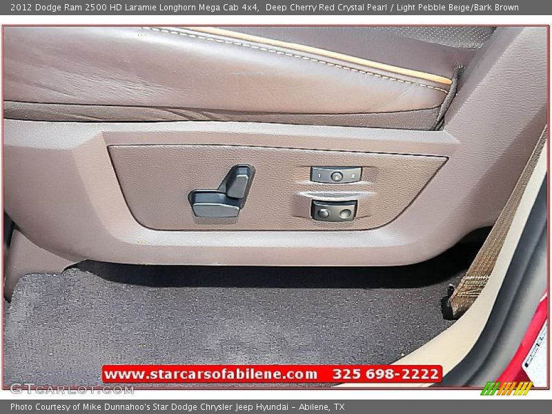 Deep Cherry Red Crystal Pearl / Light Pebble Beige/Bark Brown 2012 Dodge Ram 2500 HD Laramie Longhorn Mega Cab 4x4