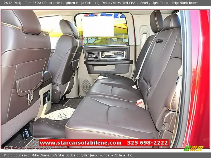 Deep Cherry Red Crystal Pearl / Light Pebble Beige/Bark Brown 2012 Dodge Ram 2500 HD Laramie Longhorn Mega Cab 4x4