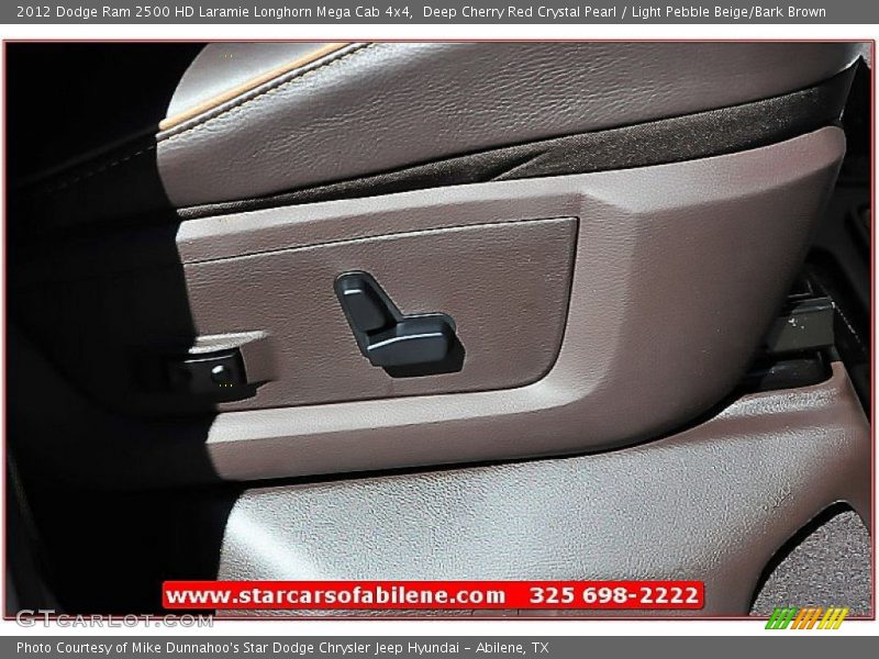 Deep Cherry Red Crystal Pearl / Light Pebble Beige/Bark Brown 2012 Dodge Ram 2500 HD Laramie Longhorn Mega Cab 4x4