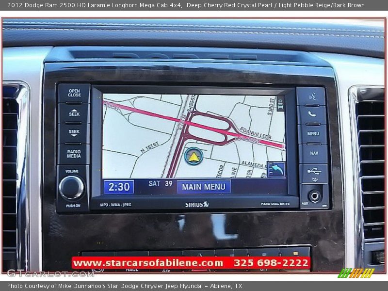Deep Cherry Red Crystal Pearl / Light Pebble Beige/Bark Brown 2012 Dodge Ram 2500 HD Laramie Longhorn Mega Cab 4x4