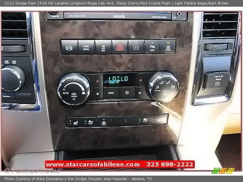 Deep Cherry Red Crystal Pearl / Light Pebble Beige/Bark Brown 2012 Dodge Ram 2500 HD Laramie Longhorn Mega Cab 4x4
