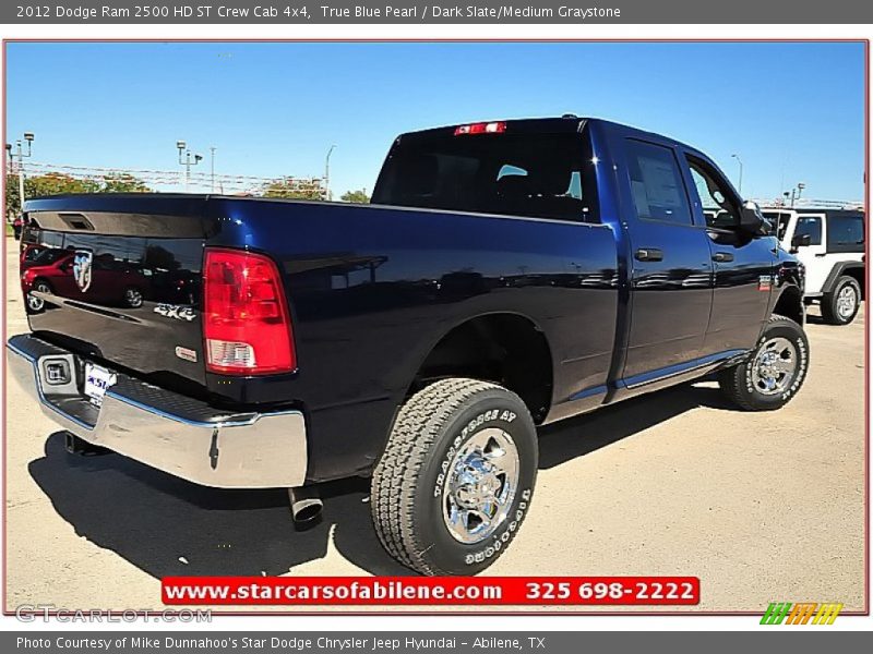 True Blue Pearl / Dark Slate/Medium Graystone 2012 Dodge Ram 2500 HD ST Crew Cab 4x4