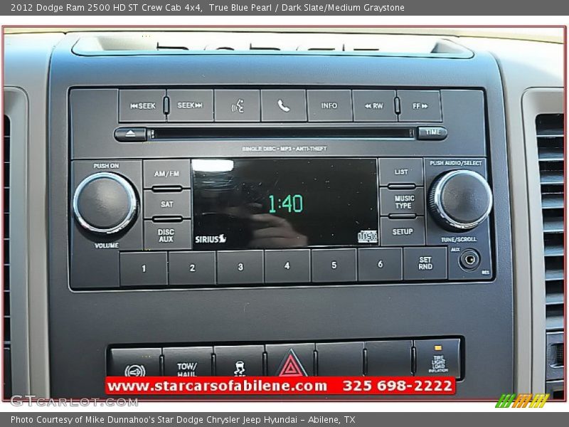 True Blue Pearl / Dark Slate/Medium Graystone 2012 Dodge Ram 2500 HD ST Crew Cab 4x4