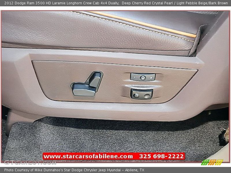 Deep Cherry Red Crystal Pearl / Light Pebble Beige/Bark Brown 2012 Dodge Ram 3500 HD Laramie Longhorn Crew Cab 4x4 Dually