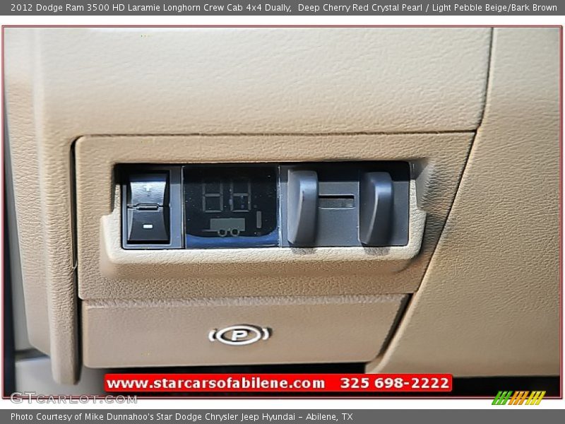 Deep Cherry Red Crystal Pearl / Light Pebble Beige/Bark Brown 2012 Dodge Ram 3500 HD Laramie Longhorn Crew Cab 4x4 Dually