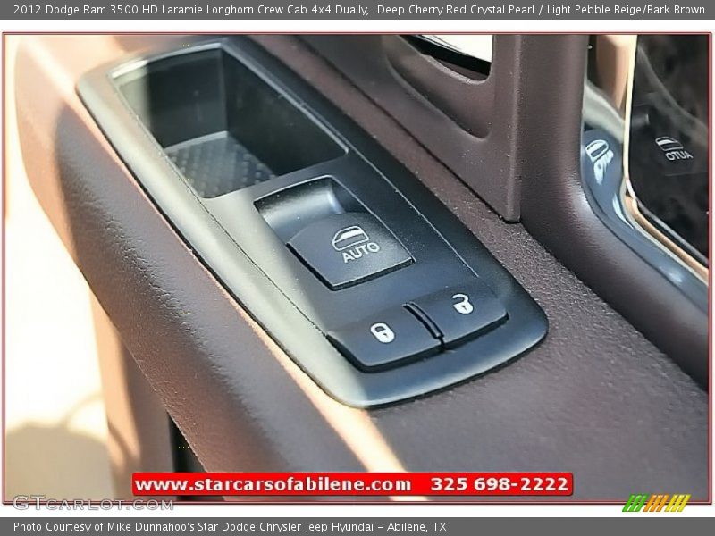 Deep Cherry Red Crystal Pearl / Light Pebble Beige/Bark Brown 2012 Dodge Ram 3500 HD Laramie Longhorn Crew Cab 4x4 Dually