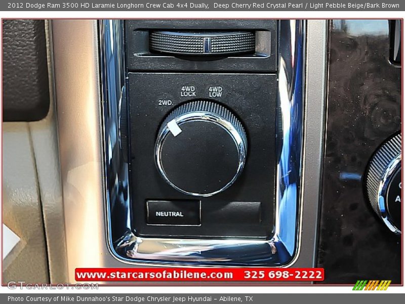 Deep Cherry Red Crystal Pearl / Light Pebble Beige/Bark Brown 2012 Dodge Ram 3500 HD Laramie Longhorn Crew Cab 4x4 Dually