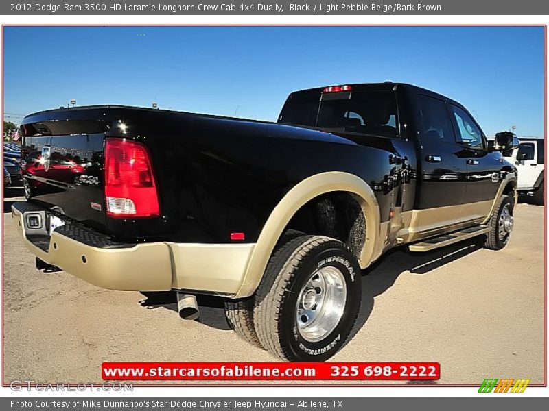 Black / Light Pebble Beige/Bark Brown 2012 Dodge Ram 3500 HD Laramie Longhorn Crew Cab 4x4 Dually