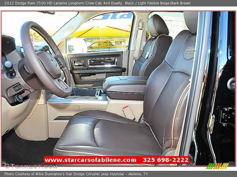 Black / Light Pebble Beige/Bark Brown 2012 Dodge Ram 3500 HD Laramie Longhorn Crew Cab 4x4 Dually