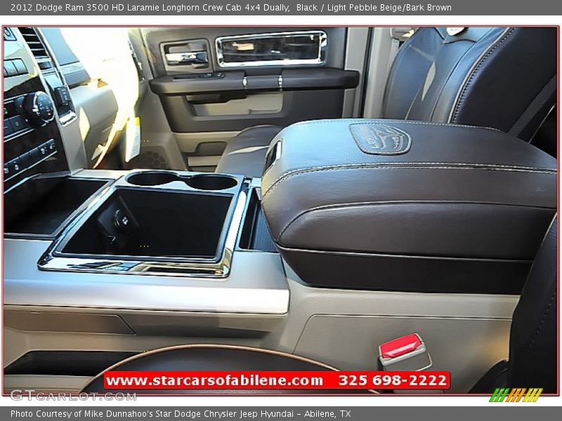 Black / Light Pebble Beige/Bark Brown 2012 Dodge Ram 3500 HD Laramie Longhorn Crew Cab 4x4 Dually