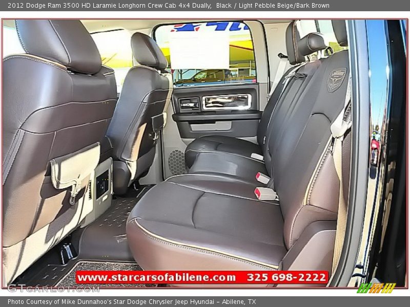 Black / Light Pebble Beige/Bark Brown 2012 Dodge Ram 3500 HD Laramie Longhorn Crew Cab 4x4 Dually