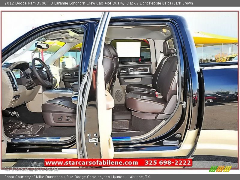 Black / Light Pebble Beige/Bark Brown 2012 Dodge Ram 3500 HD Laramie Longhorn Crew Cab 4x4 Dually