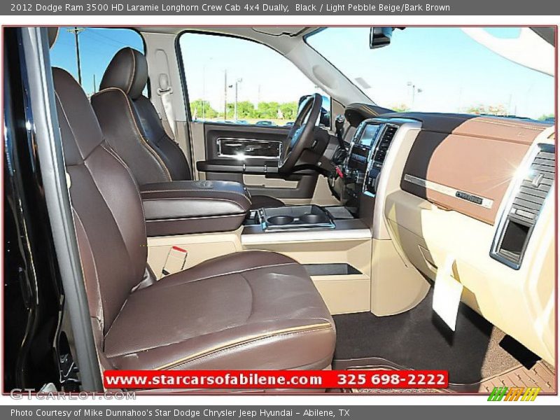 Black / Light Pebble Beige/Bark Brown 2012 Dodge Ram 3500 HD Laramie Longhorn Crew Cab 4x4 Dually