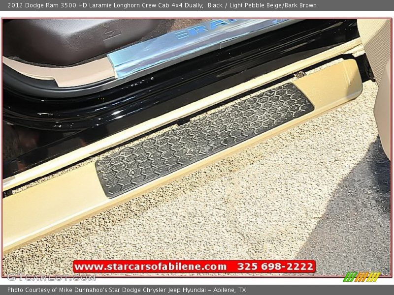 Black / Light Pebble Beige/Bark Brown 2012 Dodge Ram 3500 HD Laramie Longhorn Crew Cab 4x4 Dually