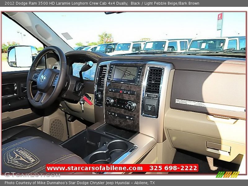 Black / Light Pebble Beige/Bark Brown 2012 Dodge Ram 3500 HD Laramie Longhorn Crew Cab 4x4 Dually