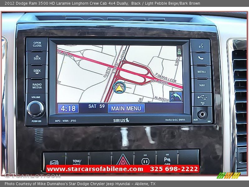 Black / Light Pebble Beige/Bark Brown 2012 Dodge Ram 3500 HD Laramie Longhorn Crew Cab 4x4 Dually