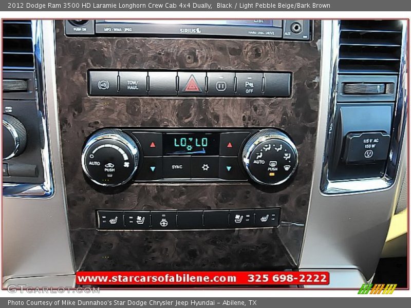 Black / Light Pebble Beige/Bark Brown 2012 Dodge Ram 3500 HD Laramie Longhorn Crew Cab 4x4 Dually