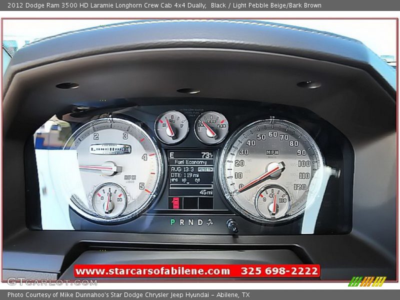 Black / Light Pebble Beige/Bark Brown 2012 Dodge Ram 3500 HD Laramie Longhorn Crew Cab 4x4 Dually