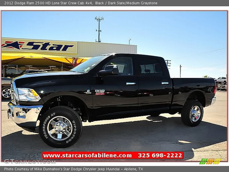 Black / Dark Slate/Medium Graystone 2012 Dodge Ram 2500 HD Lone Star Crew Cab 4x4