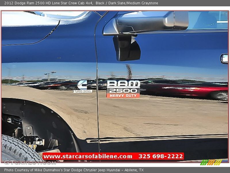 Black / Dark Slate/Medium Graystone 2012 Dodge Ram 2500 HD Lone Star Crew Cab 4x4