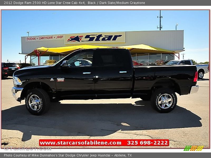 Black / Dark Slate/Medium Graystone 2012 Dodge Ram 2500 HD Lone Star Crew Cab 4x4