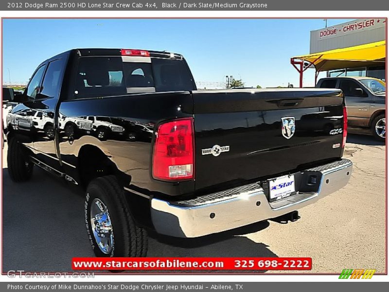 Black / Dark Slate/Medium Graystone 2012 Dodge Ram 2500 HD Lone Star Crew Cab 4x4