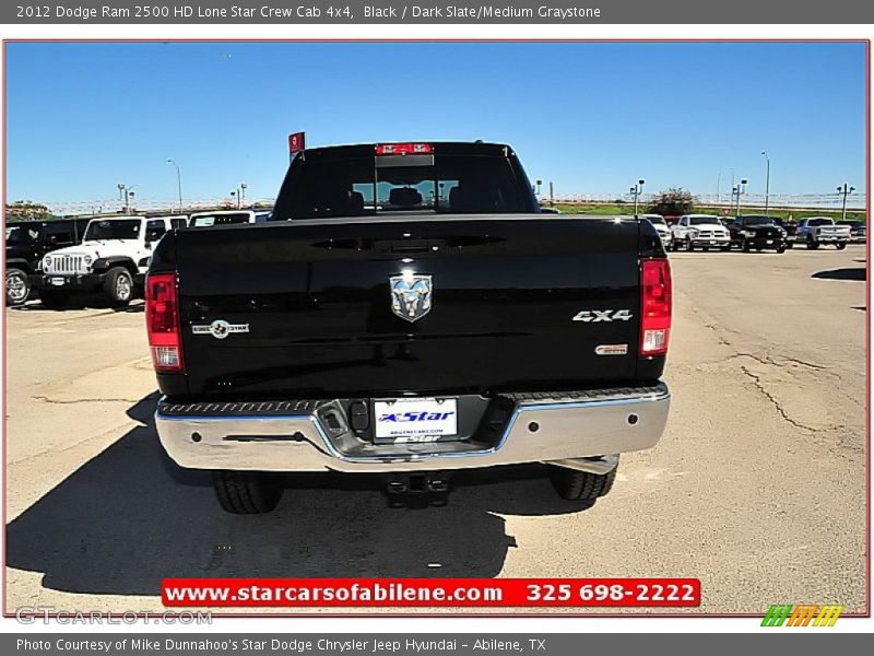 Black / Dark Slate/Medium Graystone 2012 Dodge Ram 2500 HD Lone Star Crew Cab 4x4
