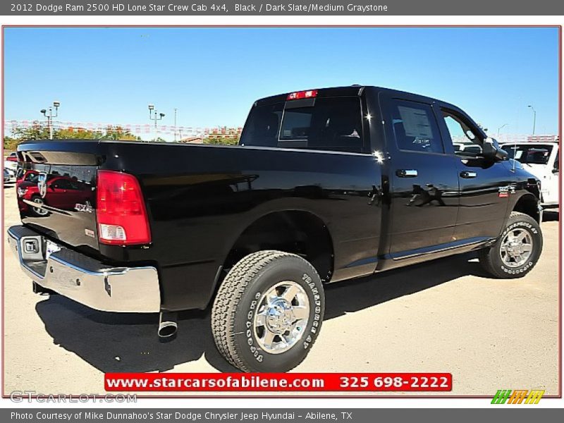 Black / Dark Slate/Medium Graystone 2012 Dodge Ram 2500 HD Lone Star Crew Cab 4x4