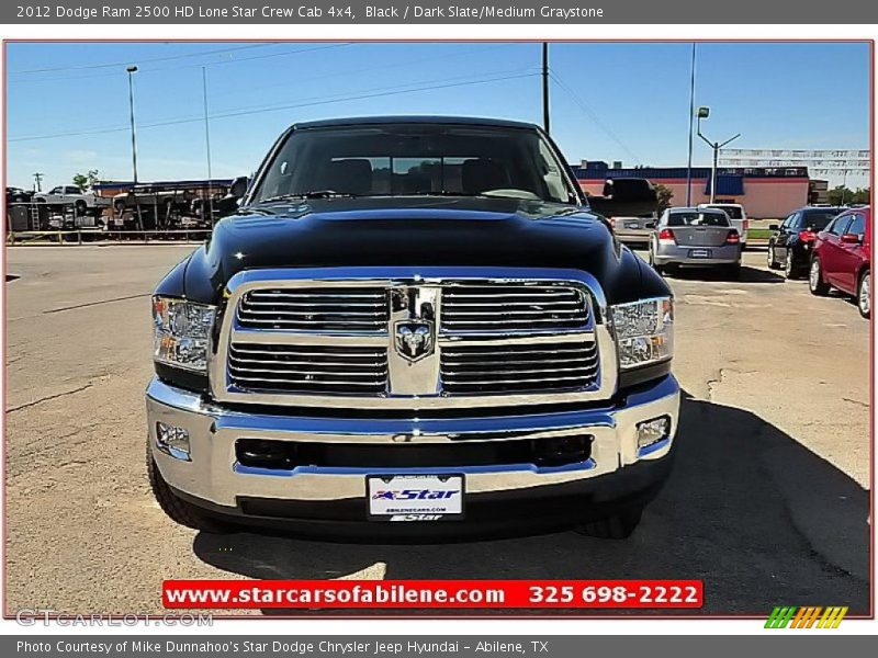 Black / Dark Slate/Medium Graystone 2012 Dodge Ram 2500 HD Lone Star Crew Cab 4x4